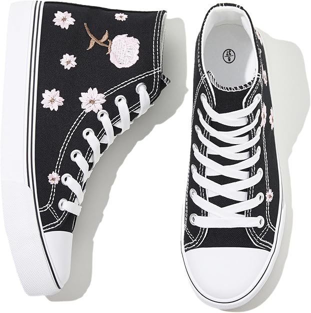 <a href="https://amzn.to/4aZsTGR" data-type="link" data-id="https://amzn.to/4aZsTGR">kufeiti Women's High Top Canvas Sneakers Canvas Shoes Lace up White Black Sneakers Casual Walking Shoes</a>