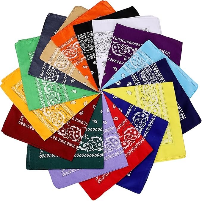 <a href="https://amzn.to/4p1nll1" data-type="link" data-id="https://amzn.to/4p1nll1">16 Pcs Bandanas Multi-Purpose Bandana Headbands Party Outdoor Head Scarf 22x22 inch Handkerchiefs for Women Men)</a>