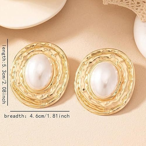 <a href="https://amzn.to/4vfUN8T" data-type="link" data-id="https://amzn.to/4vfUN8T">Large Gold Pearls Oval Dangling Earrings for Women Vintage Geometric Round Dangle Earring Exaggerated Plus Size Two Tone Statement Jewelry Costume Accessories</a>