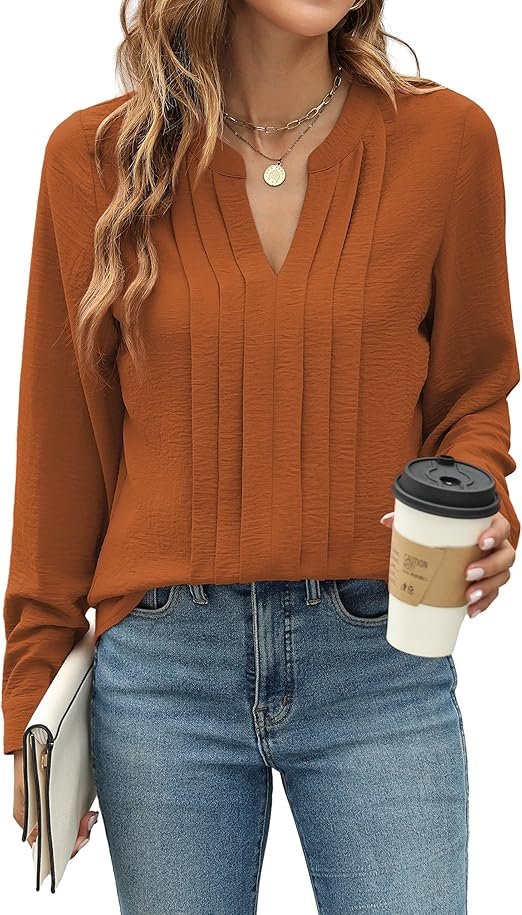 <a href="https://amzn.to/4oTUeQs" data-type="link" data-id="https://amzn.to/4oTUeQs">Blooming Jelly Women's Dressy Casual Blouses Business Work Tops Long Sleeve V Neck Pleated Shirts 2026 Fall Outfits</a>