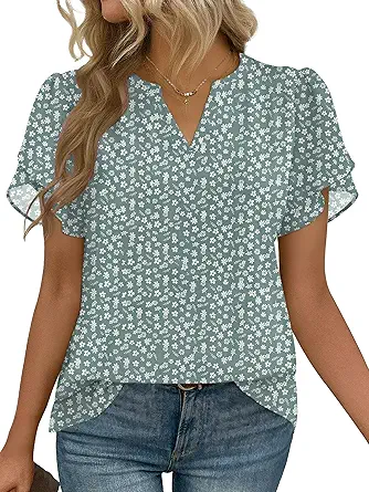 <a href="https://amzn.to/4wF3kn9" data-type="link" data-id="https://amzn.to/4wF3kn9">Zeagoo Womens Dressy Casual Shirts Short Sleeve V Neck Work Blouse Business Casual Summer Chiffon Tops</a>